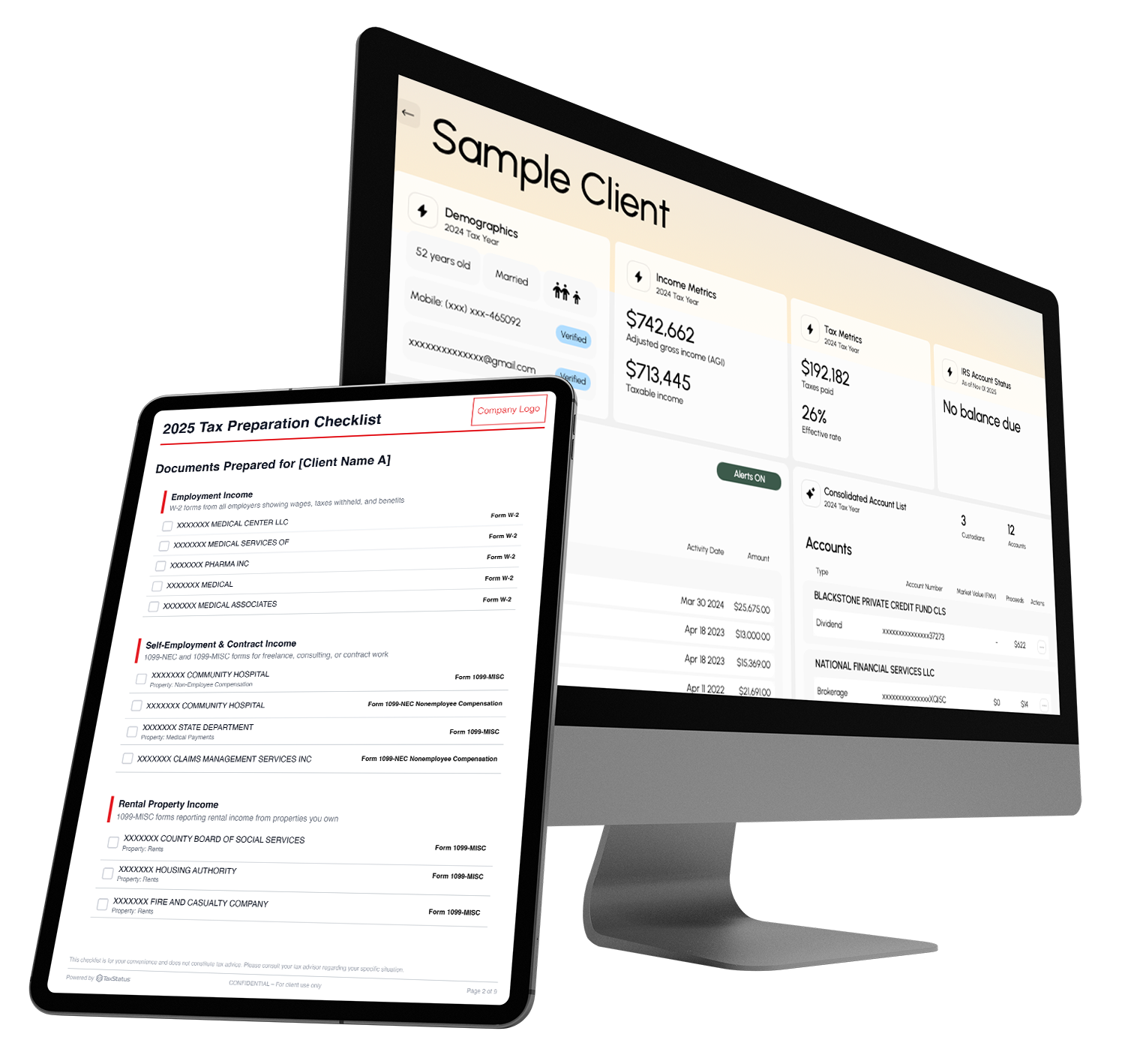 CPU & Tablet Tax & Dashboard Solutions