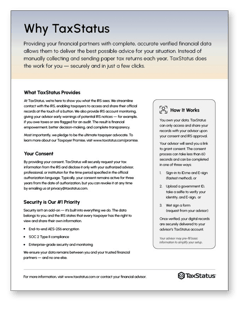 Why_TaxStatus_Client_Overview_10-25_v5 Why_TaxStatus_Client_Overview_10-25_v5
